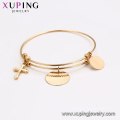 51866 Xuping 18k plaqué or couleur dernières conceptions de bracelet en or sans pierre Chine en gros